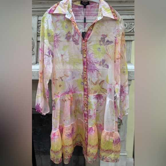 Beulah Dresses & Skirts - Floral Print Sheer Dress Size Small NWT Beulah The Laura Dress